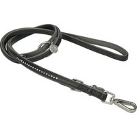 Produktbild von MultiFit More Deluxe Hundeleine XS Grau aus Kunstleder mit Strass-Applikationen