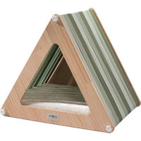 Produktbild von MultiFit More Katzenhaus Dreieck aus Holz in Grau und Natur