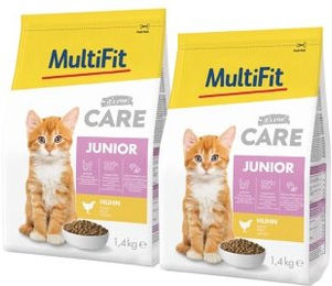 MultiFit MultiFt Care Trockenfutter Katze Junior Huhn 2x1,4 kg – Bild 1 von 2