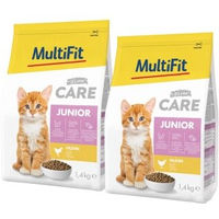 Produktbild von MultiFit MultiFt Care Trockenfutter Katze Junior Huhn 2x1,4 kg