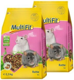 Produktbild von MultiFit Nagerfutter für Ratten mit Insekten und Weich- und Krebstieren 2x2,5 kg - 2 x 2,5 kg