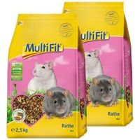 Produktbild von MultiFit Nagerfutter für Ratten mit Insekten und Weich- und Krebstieren 2x2,5 kg - 2 x 2,5 kg