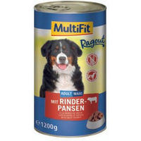 Produktbild von MultiFit Nassfutter Hund Adult Ragout Rinderpansen mit Stückchen in Sauce 24x 1,2 kg - 24 x 1,2 kg