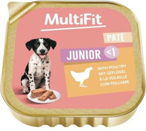 MultiFit Nassfutter Hund Junior Geflügel Pastete ohne Zucker 12x150 g – Bild 1 von 1