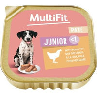 Produktbild von MultiFit Nassfutter Hund Junior Geflügel Pastete ohne Zucker 12x150 g