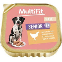 Produktbild von MultiFit Nassfutter Hund Senior Geflügel Pastete ohne Zucker 150g