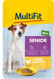 MultiFit Nassfutter Hund Senior Huhn mit Gemüse Getreidefrei und Ohne Zucker 24x100 g – Bild 1 von 2