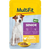 Produktbild von MultiFit Nassfutter Hund Senior Huhn mit Gemüse Getreidefrei und Ohne Zucker 24x100 g