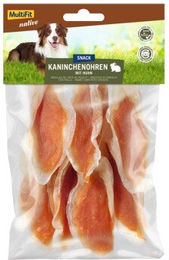 Produktbild von MultiFit native Kaninchenohren mit Huhn Naturkauartikel zur Zahnpflege für alle Altersstufen 6x80g - 6 x 80 g