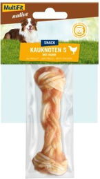 Produktbild von MultiFit Native Kauknoten Huhn Kausnack für Junior Hunde ohne Farb- und Aromastoffe S