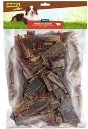 Produktbild von MultiFit native Naturkauartikel Rinderschlundstücke Monoprotein für Welpen 1 kg - 1 kg
