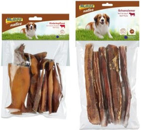 Produktbild von MultiFit native Naturkauartikel Set für Welpen mit Ochsenziemer und Rinderkopfhaut aus Rind Monoprotein