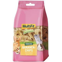 Produktbild von MultiFit Nature Bananenchips Snack für Nager ohne Zucker und Konservierungsstoffe 120 g