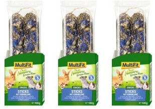 Produktbild von MultiFit Nature Getreidefreie Knabberstangen Snack für Kaninchen 240g - 3 x 2 Stk.