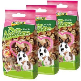 Produktbild von MultiFit Nature Snacks Früchte & Gemüse für Kaninchen 3x100g