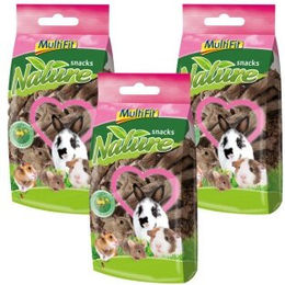 Produktbild von MultiFit Nature Snacks Löwenzahnwurzel Vegan Ohne tierisches Protein 3x50 g