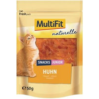 Produktbild von MultiFit naturelle Hühnerbrust Junior Hund Leckerli Filets ohne Farb- und Aromastoffe 50 g - 50 g