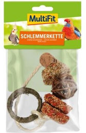 Produktbild von MultiFit Schlemmerkette Intelligenzspielzeug für Vögel ohne tierisches Protein 100g - 100 g