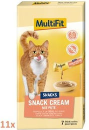 Produktbild von MultiFit Snack Cream Pute 11x7 Stück - 11 x 105 g