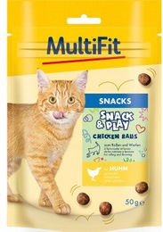 Produktbild von MultiFit Snack&Play Chicken Balls Hundeleckerli Huhn 50 g - 50 g
