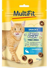 Produktbild von MultiFit Snack&Play Leckerli Tuna Rings Thunfisch 50 g - 50 g