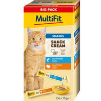 Produktbild von MultiFit SnackCream Katzen Cremesnacks für Kitten Lachs und Pute 24 x 15 g