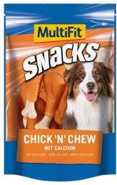 Produktbild von MultiFit Snacks Chick'n Chew Calciumknochen Huhn für Welpen 2x100 g ohne Konservierungsstoffe und Zucker - 2 x 100 g