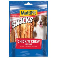Produktbild von MultiFit Snacks Chick 'n' Chew mit Huhn und Rind mit hohem Fleischanteil 500 g