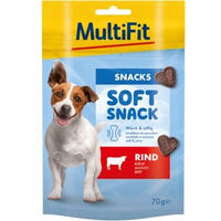 Produktbild von MultiFit Soft Snacks Rind 3x70g