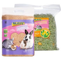 Produktbild von MultiFit Streu und Heu Set mit Holzspäne Einstreu 56l und 500g Heu - 56 l