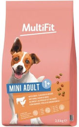 Produktbild von MultiFit Trockenfutter Hund Adult Mini mit Rind und Huhn ohne Zucker 2,5 kg