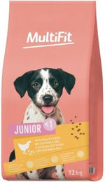 Produktbild von MultiFit Trockenfutter Hund Junior Geflügel & Reis ohne Zucker 2x12 kg - 2 x 12 kg