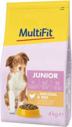 MultiFit Trockenfutter Hund Junior mit Geflügel und ohne Zucker 4 kg – Bild 1 von 2