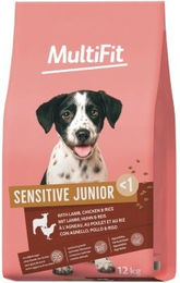 Produktbild von MultiFit Trockenfutter Hund Junior Sensitive mit Lamm und Huhn 12 kg - 12 kg