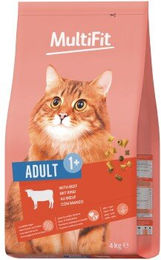 Produktbild von MultiFit Trockenfutter Katze Adult Rind ohne Zucker und Konservierungsstoffe - 2 x 4 kg