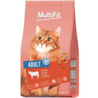 Produktbild von MultiFit Trockenfutter Katze Adult Rind ohne Zucker und Konservierungsstoffe - 2 x 4 kg