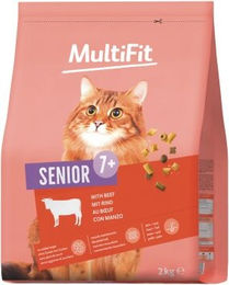 Produktbild von MultiFit Trockenfutter Katze Senior Rind 2 kg ohne Zucker und Konservierungsstoffe - 2 kg