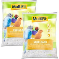 Produktbild von MultiFit Vogelsand mit Quarzsand für Wellensittiche und Kanarienvögel 2x5 kg - 2 x 5 kg