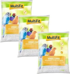 Produktbild von MultiFit Vogelsand mit Quarzsand für Wellensittiche und Kanarienvögel 3x5 kg - 3 x 5 kg