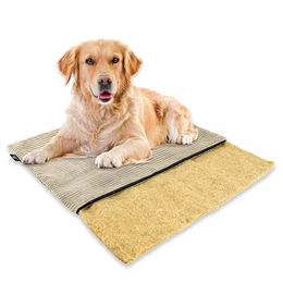 mümmi Hundematte Hanf Hundekissen mit Cordbezug beige Größe S für kleine Hunde – Bild 1 von 7