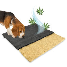 mümmi Hundematte Hanf mit abnehmbarem Cordbezug in Grau für mittlere Hunde – Bild 1 von 8