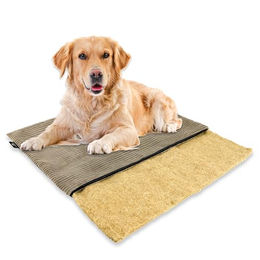 mümmmi Hundematte aus Hanf mit abnehmbarem Cordbezug Beige Größe L für große Hunde – Bild 1 von 7