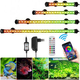 MUPOO LED Aquariumleuchte RGB Vollspektrum Unterwasserbeleuchtung mit App und Fernbedienung 38 cm – Bild 1 von 5