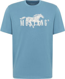 Mustang T-Shirt Austin aus Bio-Baumwolle für Herren in Blau Größe S – Bild 1 von 4