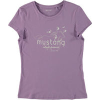 Produktbild von Mustang T-Shirt für Damen aus Baumwolle Lila Größe M