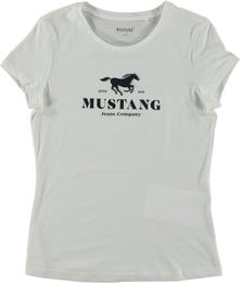 Produktbild von Mustang T-Shirt für Damen aus Baumwolle Weiß Größe M