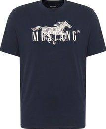Mustang T-Shirt Style Austin aus Bio-Baumwolle für Herren in Blau Größe XL – Bild 1 von 4
