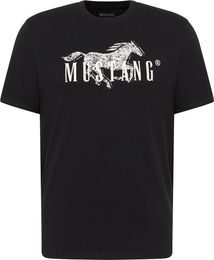 Mustang T-Shirt Style Austin für Herren aus Bio-Baumwolle Schwarz Größe L – Bild 1 von 4