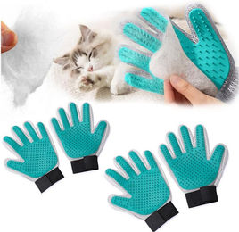 Mutig Fellpflegehandschuhe 2er-Set für Hunde und Katzen mit 260 Spitzen und Fünf-Finger-Design zur Massage und Haarentfernung – Bild 1 von 5