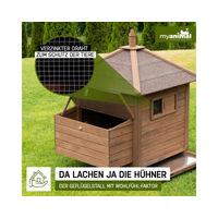 Produktbild von My Animal Hühnerstall MH-11 aus Holz für 3-4 Hühner in Braun